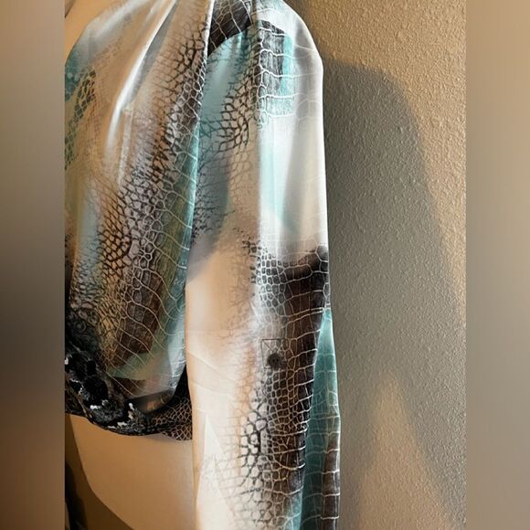 Alfani 2P reptile print blouse - Picture 4 of 7